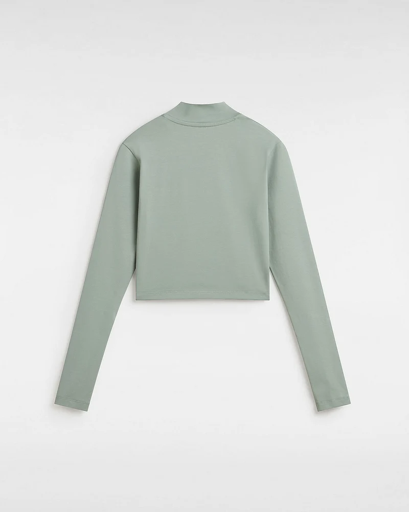 VANS Langärmliges Mini-T-Shirt mit Stehkragen für Damen – Eisberggrün