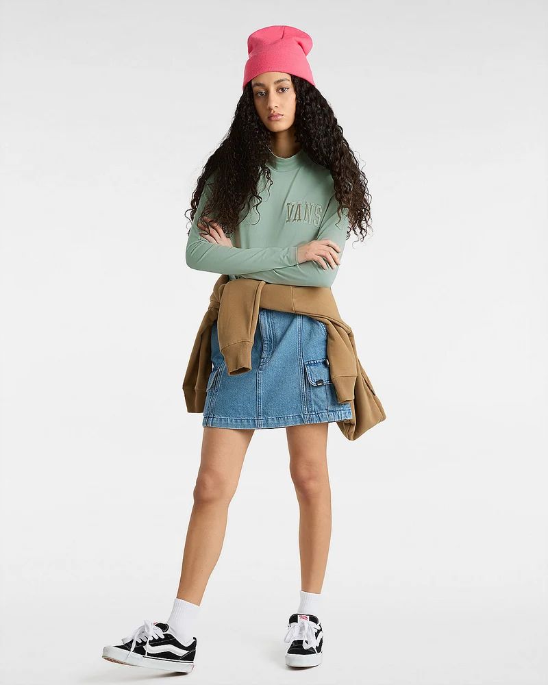 VANS Langärmliges Mini-T-Shirt mit Stehkragen für Damen – Eisberggrün