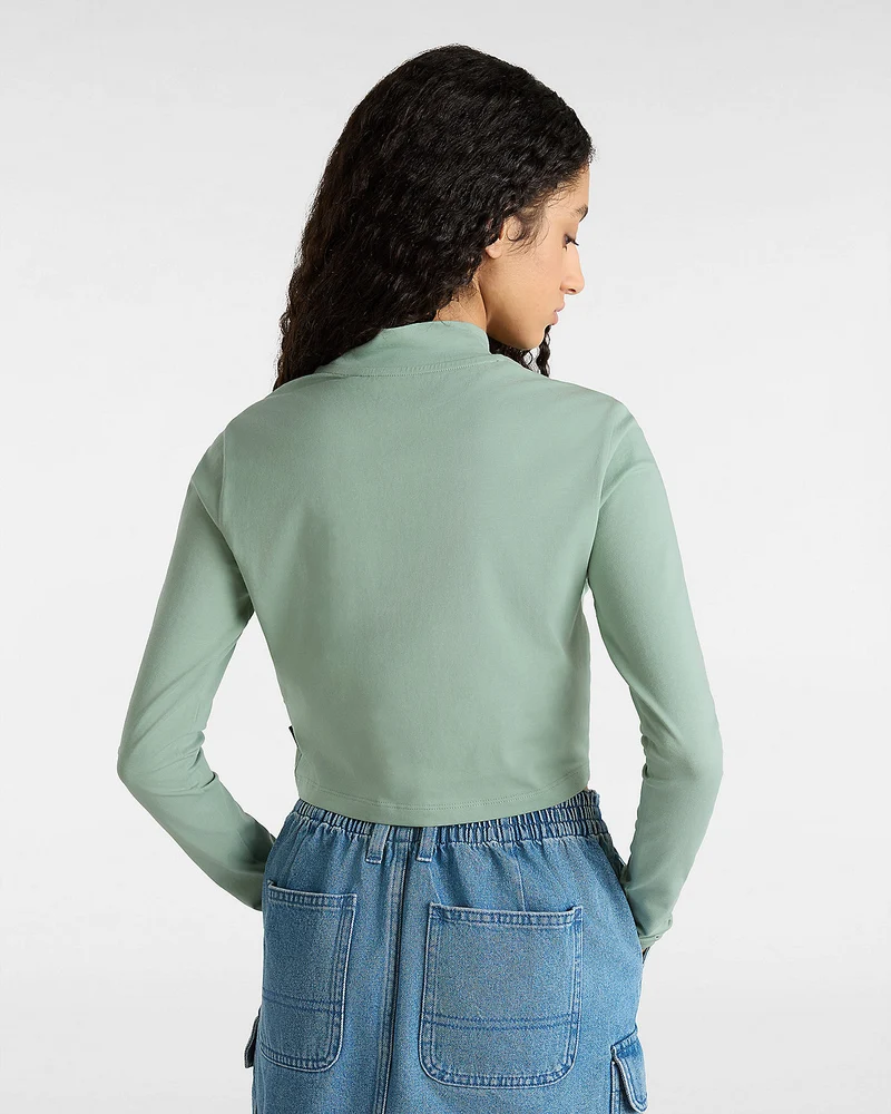 VANS Langärmliges Mini-T-Shirt mit Stehkragen für Damen – Eisberggrün