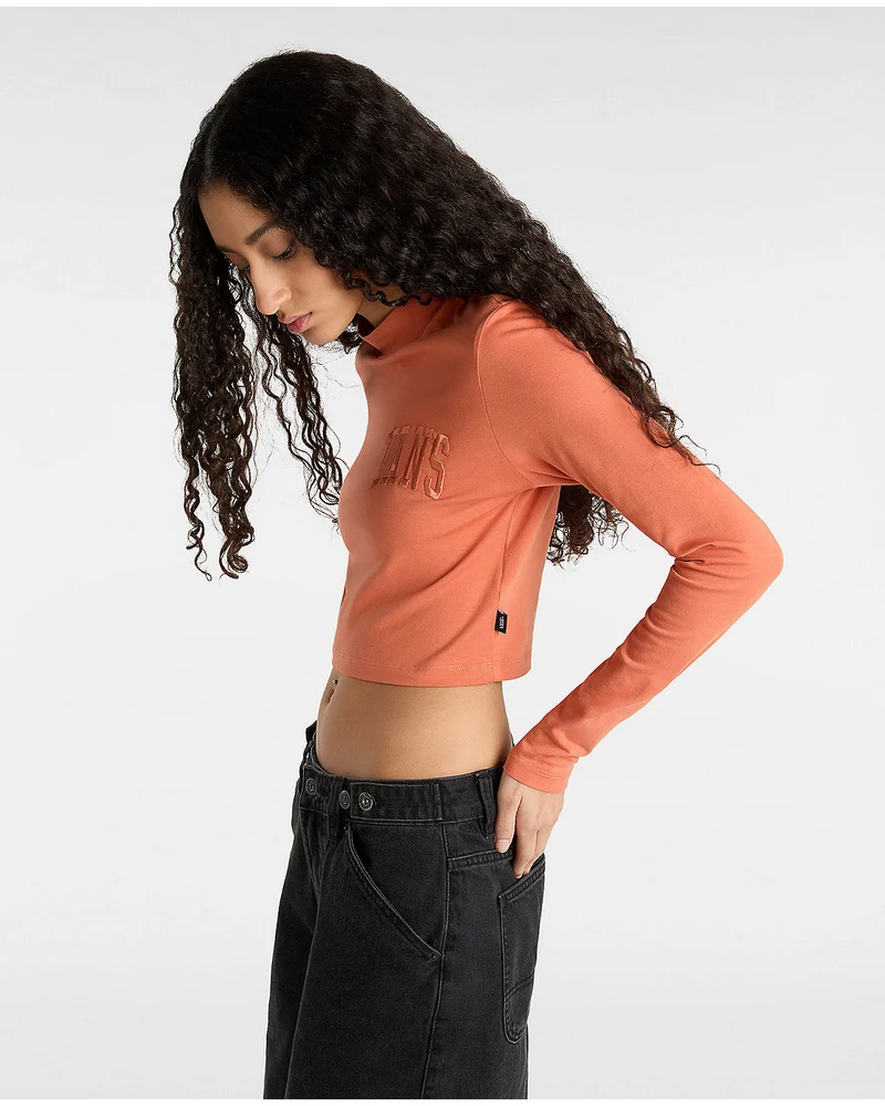 VANS Langärmliges Mini-T-Shirt mit Stehkragen für Damen – Autumn Leaf