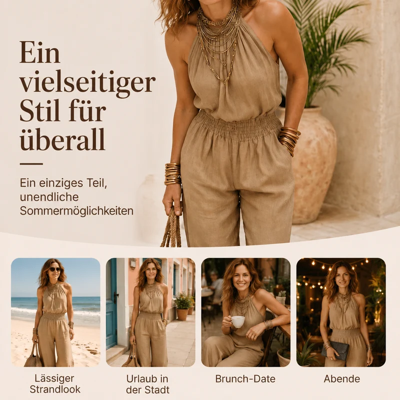 Orleda | Eleganter Einteiler mit Halter-Ausschnitt