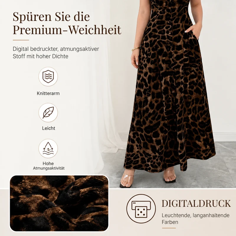 Joralia | Atmungsaktives Maxikleid für stilvolle Kurven