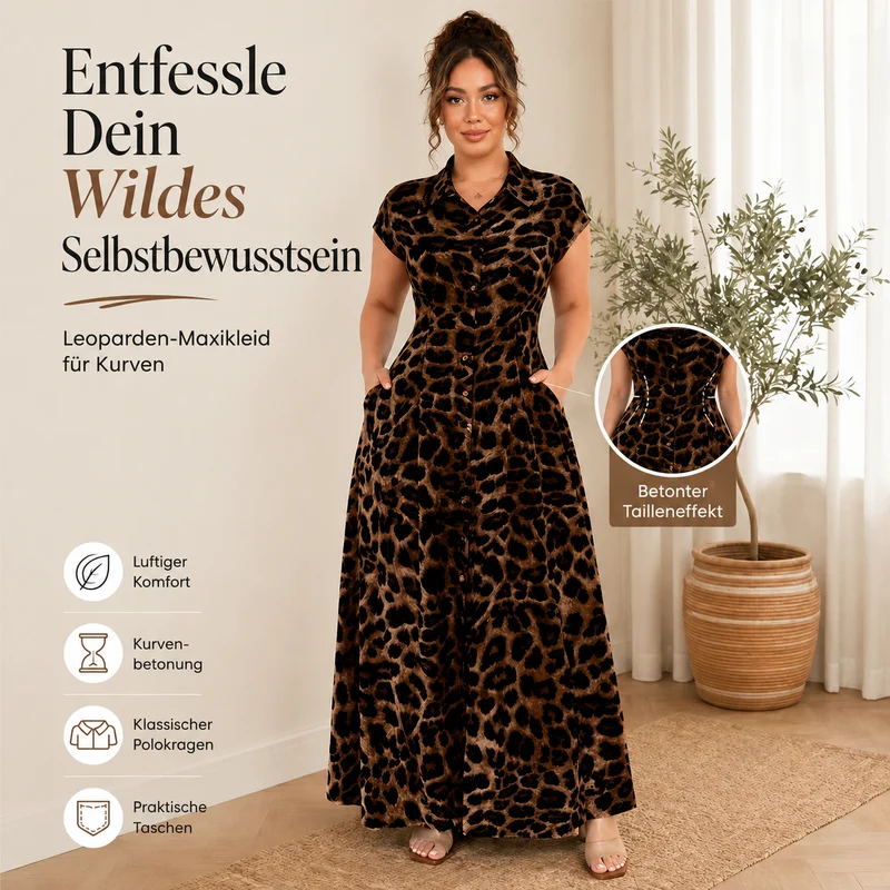 Joralia | Atmungsaktives Maxikleid für stilvolle Kurven