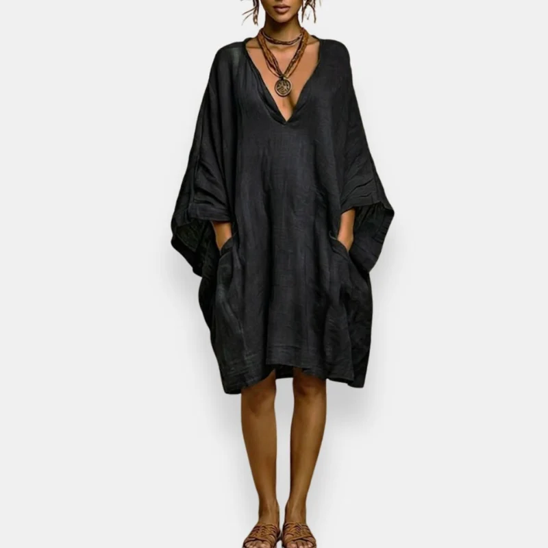 Cavielle | Fließendes Oversized-Kleid mit Taschen