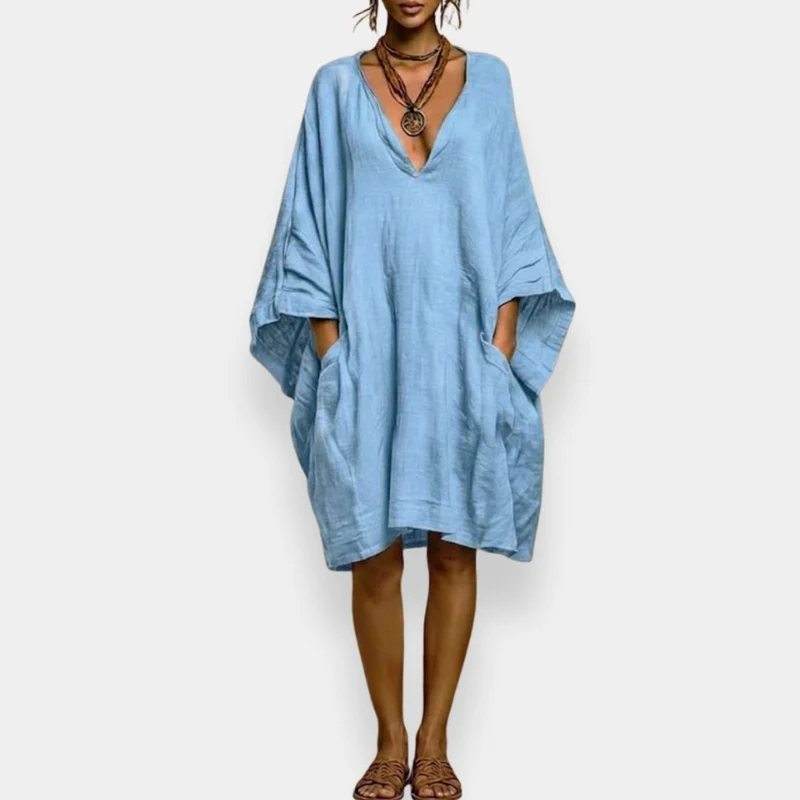 Cavielle | Fließendes Oversized-Kleid mit Taschen