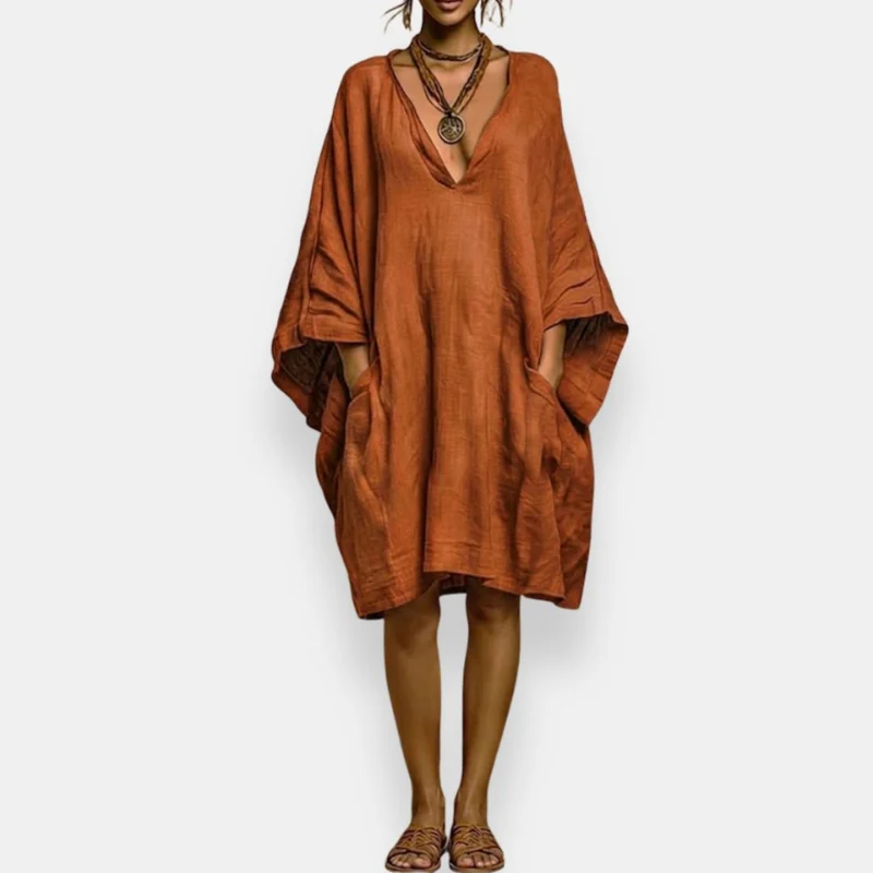 Cavielle | Fließendes Oversized-Kleid mit Taschen