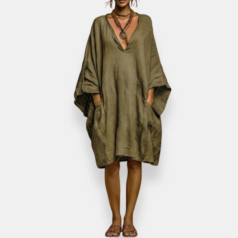Cavielle | Fließendes Oversized-Kleid mit Taschen