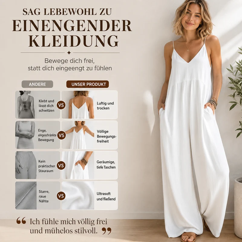 Amarrie | Rückenfreier Damen-Jumpsuit mit feinen Trägern