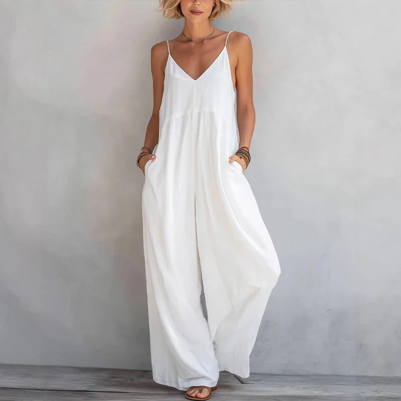 Amarrie | Rückenfreier Damen-Jumpsuit mit feinen Trägern