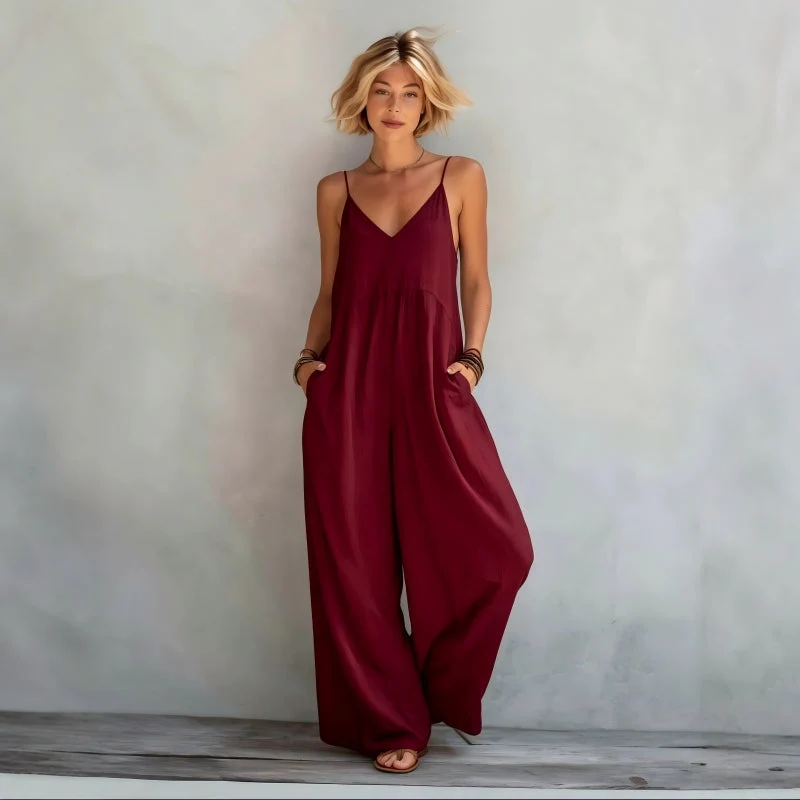Amarrie | Rückenfreier Damen-Jumpsuit mit feinen Trägern