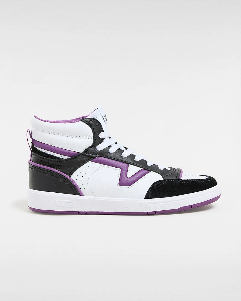 VANS Unisex Low Mid ComfyCush JMP Sneaker – Schwarz / Weiß / Lila