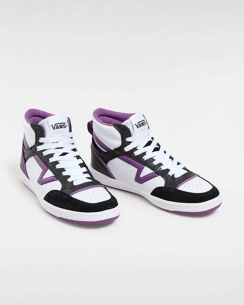 VANS Unisex Low Mid ComfyCush JMP Sneaker – Schwarz / Weiß / Lila