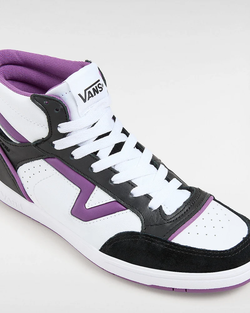 VANS Unisex Low Mid ComfyCush JMP Sneaker – Schwarz / Weiß / Lila
