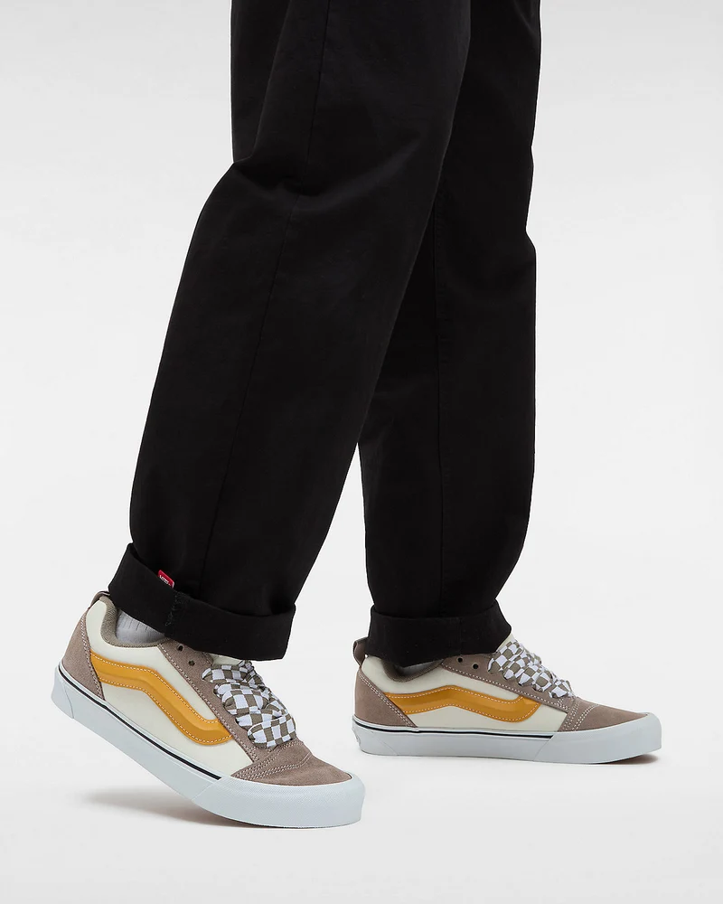 VANS Unisex Knu Skool Mega Check Trainer – Grau/Marshmallow