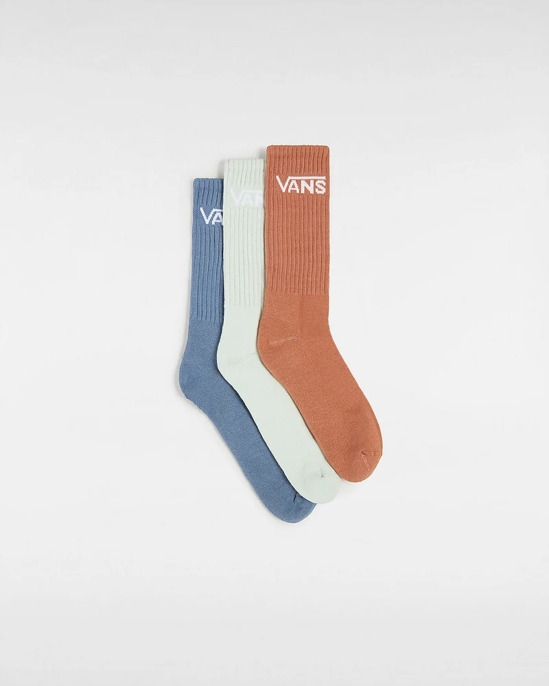 VANS Klassische Herren-Crew-Socken (3 Paar) – Herbstblatt/Blau/Grün