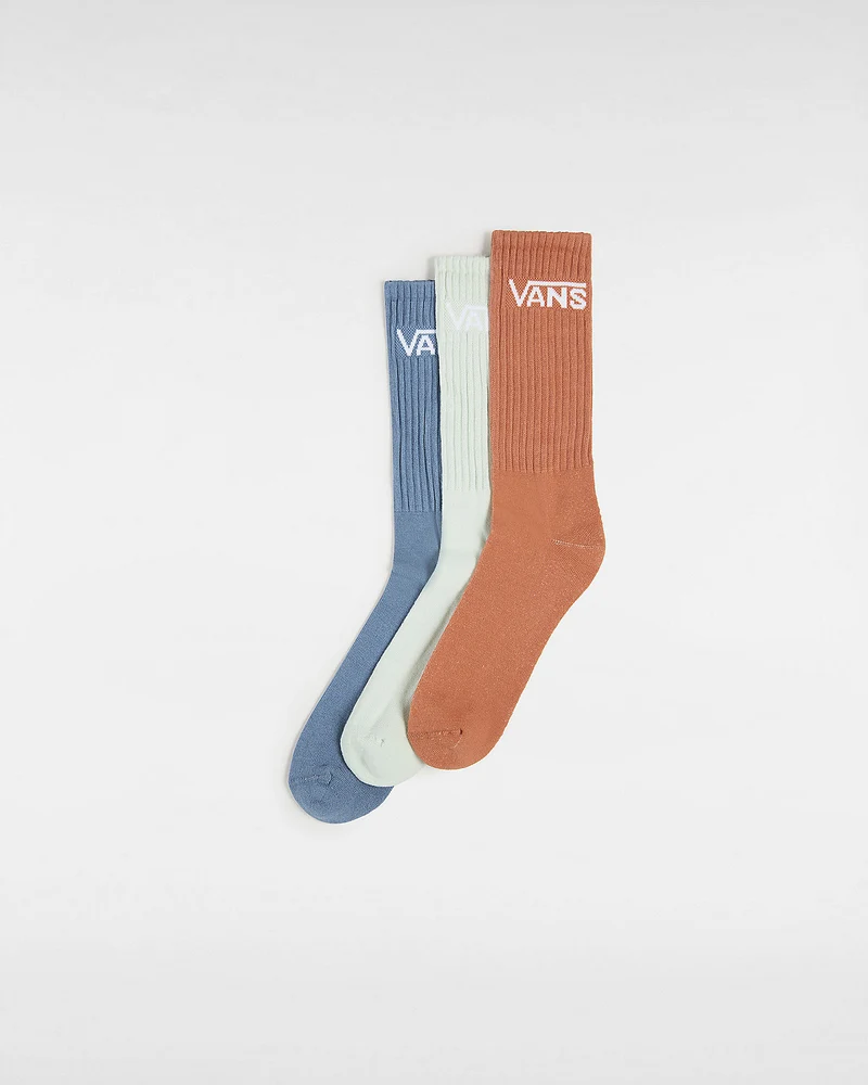 VANS Klassische Herren-Crew-Socken (3 Paar) – Herbstblatt/Blau/Grün