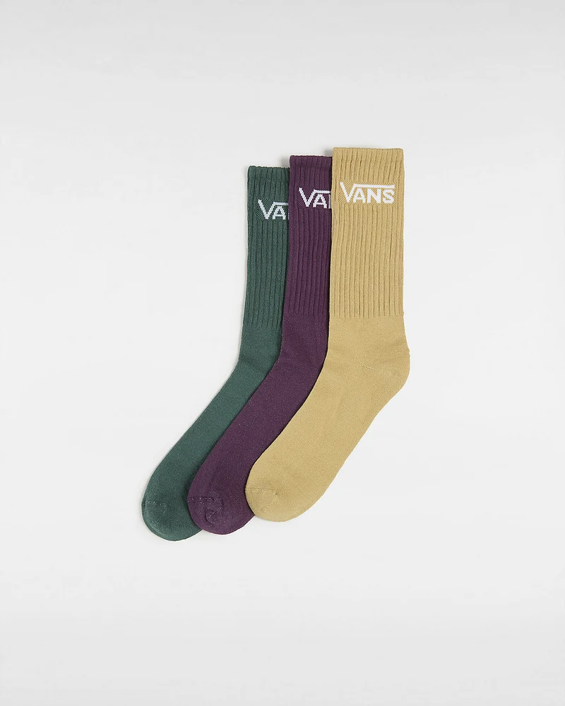 VANS Klassische Herren-Crew-Socken (3 Paar) – Antilope / Grün / Rot