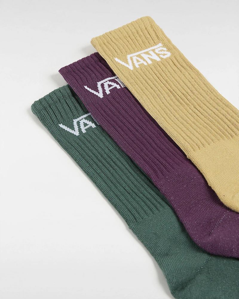 VANS Klassische Herren-Crew-Socken (3 Paar) – Antilope / Grün / Rot