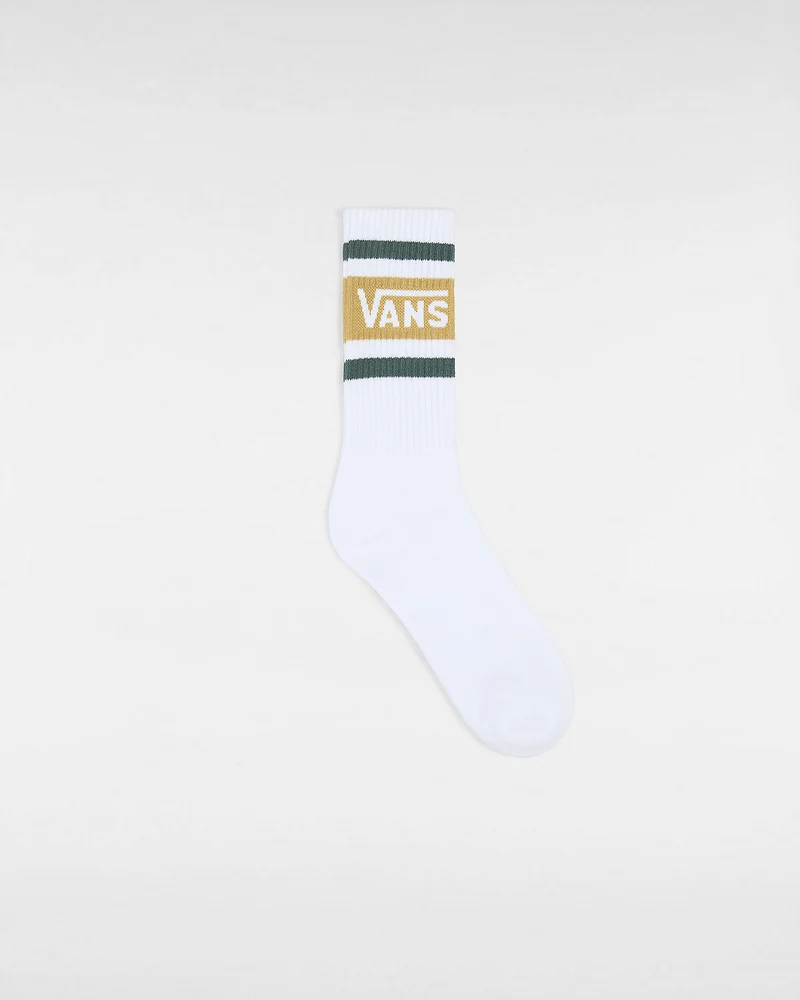 VANS Herren Drop V Crew Socken (1 Paar) – Weiß / Antilopenbraun