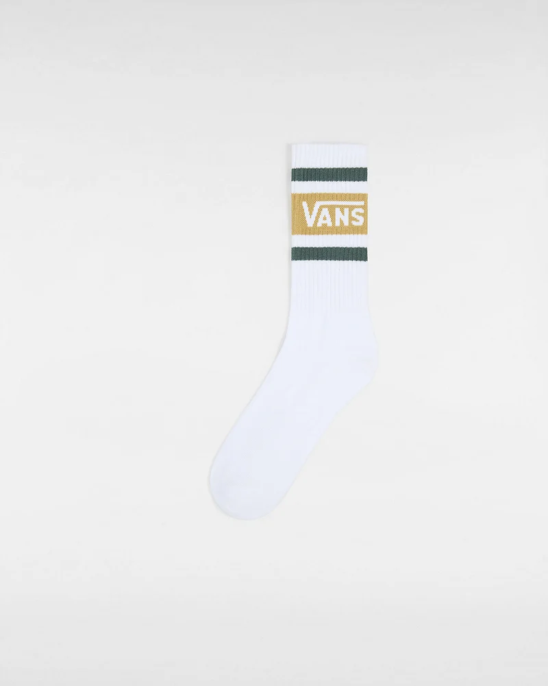 VANS Herren Drop V Crew Socken (1 Paar) – Weiß / Antilopenbraun