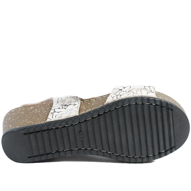 Fly Flot Wedge Heel Slingback Sandals - FLY43023 / 328 682 - Beige