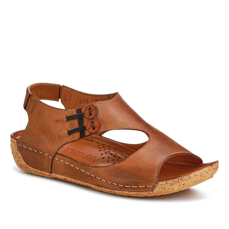 Leather Slip-On Sandals - KARY41004 / 327 532