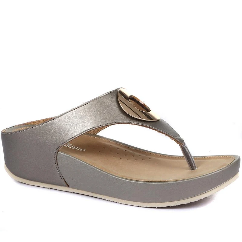Metallic Toe Post Sandals - BELBAIZH29037 / 315 770