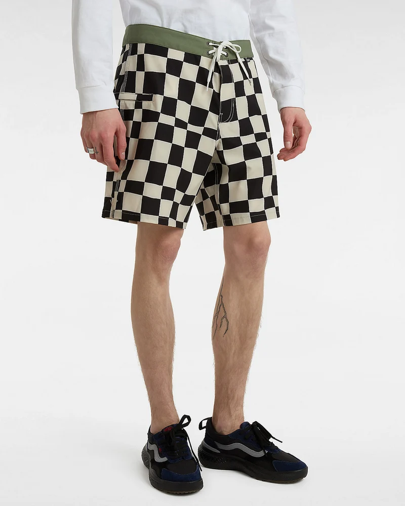 VANS Herren The Daily Check 17" Boardshorts – Haferflocken