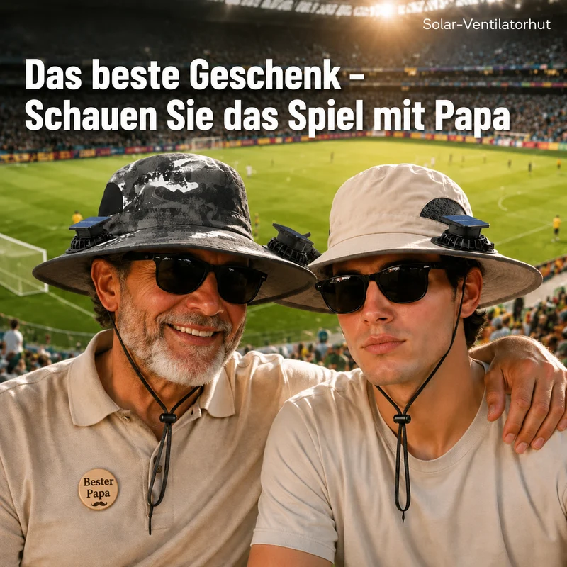 Olviero | Unisex-Sonnenhut mit Kühlventilator und breiter Krempe
