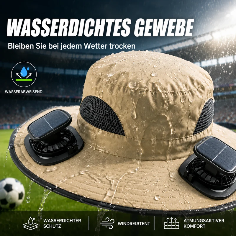 Olviero | Unisex-Sonnenhut mit Kühlventilator und breiter Krempe