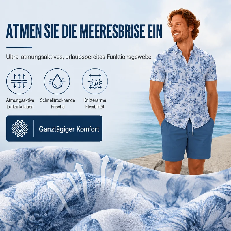 Howard | Herren-Zweiteiler mit tropischem Urlaubslook