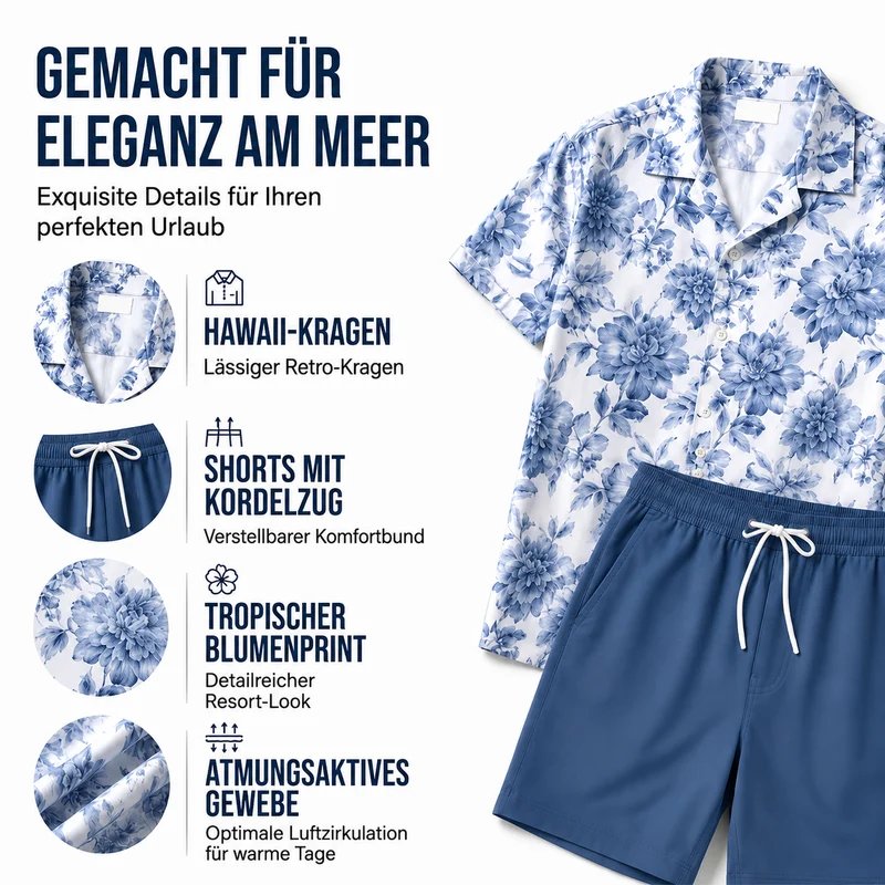 Howard | Herren-Zweiteiler mit tropischem Urlaubslook