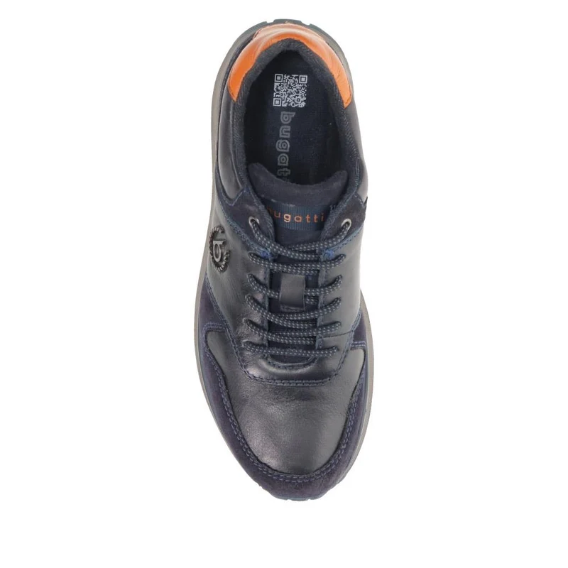 Casual Leather Lace-Up Shoes - BUG40523 / 326 009 - Navy