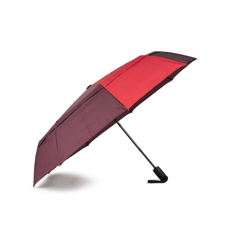 ROKA Regenschirm aus recyceltem Nylon „Waterloo“ in Pflaume/Cranberry