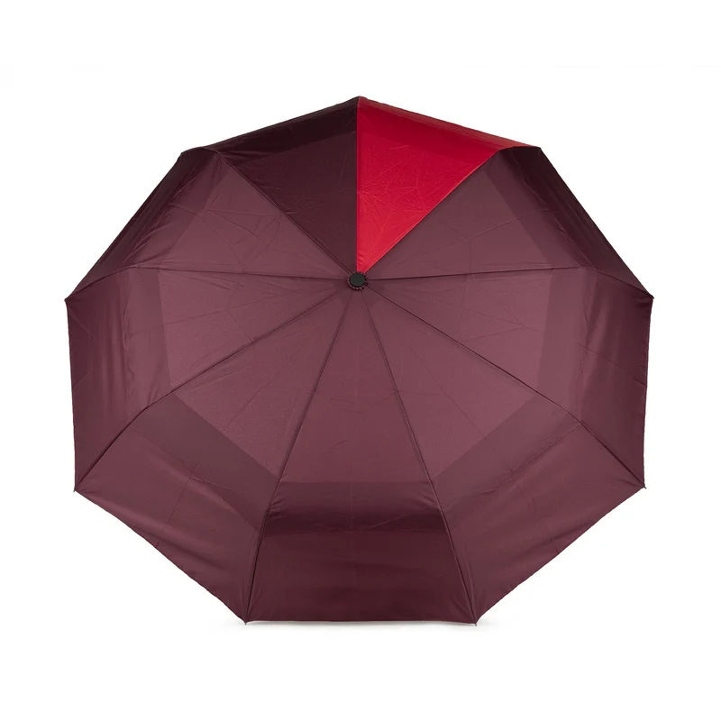 ROKA Regenschirm aus recyceltem Nylon „Waterloo“ in Pflaume/Cranberry