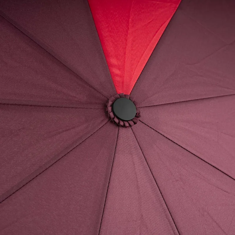 ROKA Regenschirm aus recyceltem Nylon „Waterloo“ in Pflaume/Cranberry