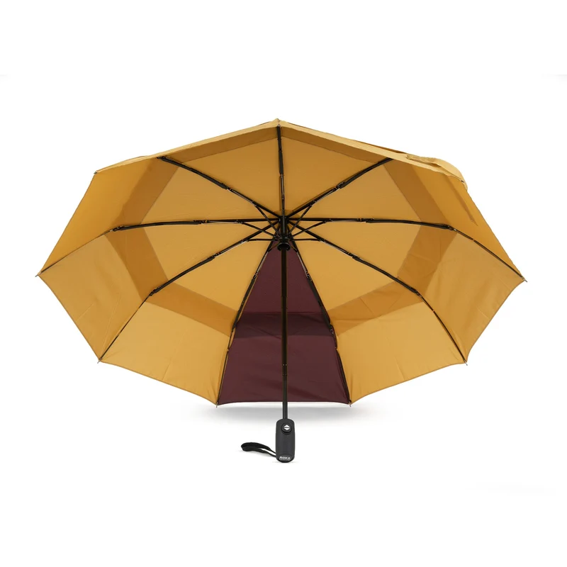 ROKA Waterloo Regenschirm aus recyceltem Nylon in Mais/Pflaume