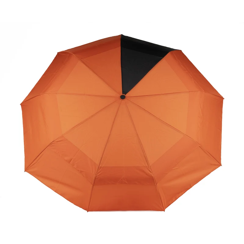 ROKA Waterloo Regenschirm aus recyceltem Nylon in gebranntem Orange/Schwarz
