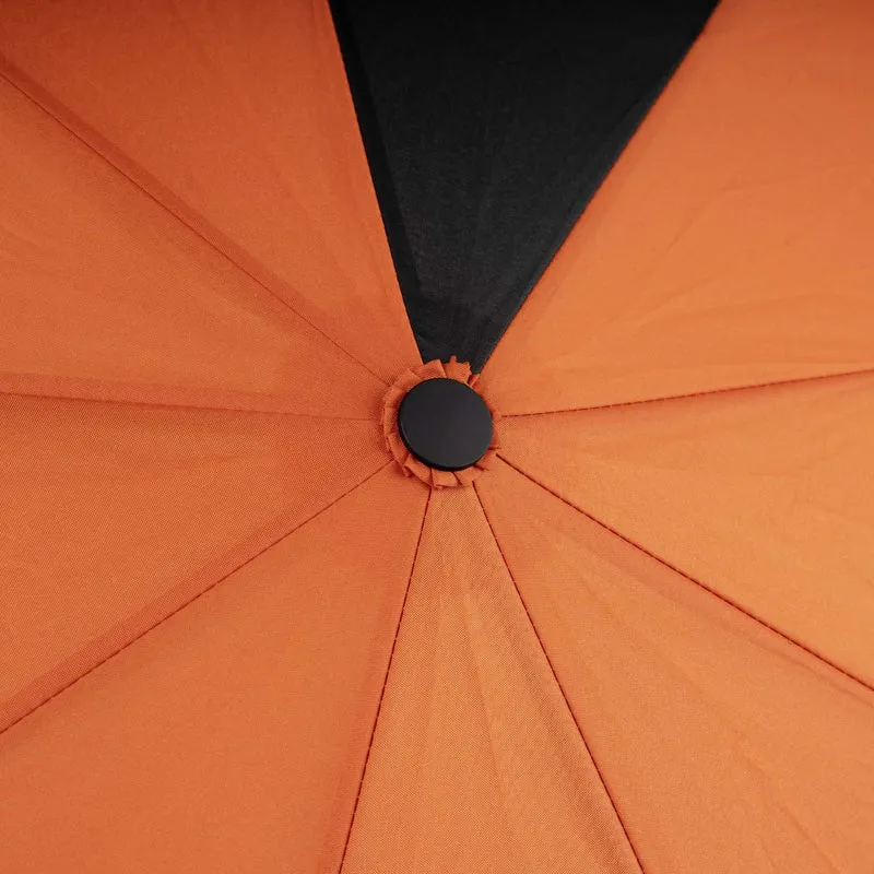 ROKA Waterloo Regenschirm aus recyceltem Nylon in gebranntem Orange/Schwarz