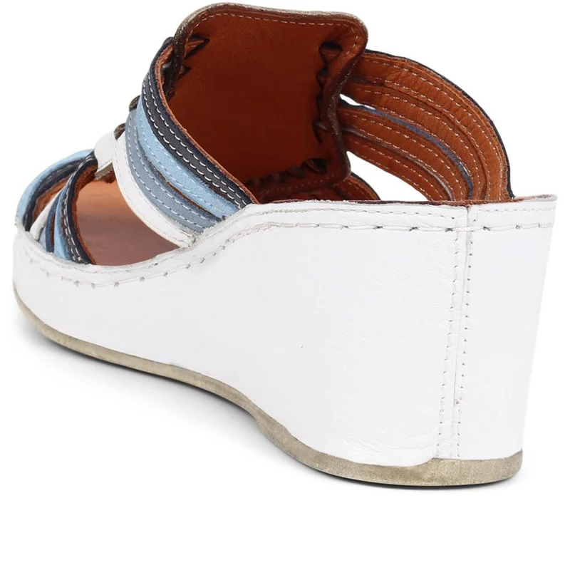 Wedge Mule Sandals - KARY39021 / 325 503 - Blue Multi
