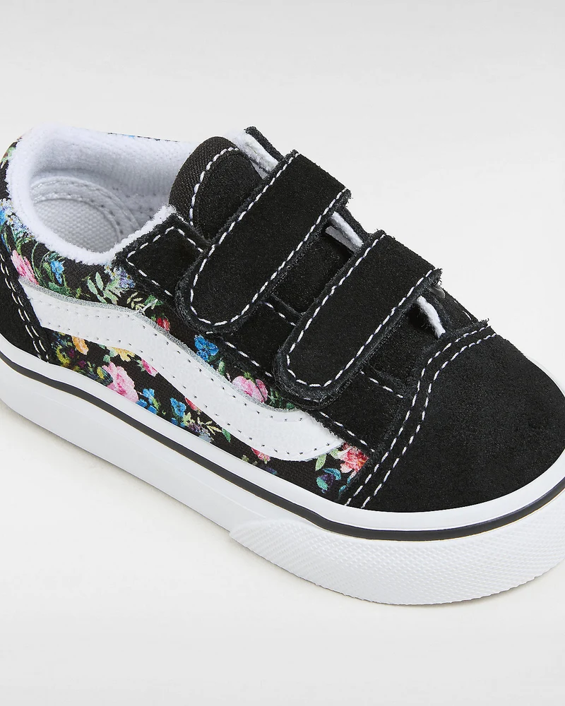 VANS Old Skool V Wild Bouquet-Turnschuhe für Kleinkinder – Schwarz