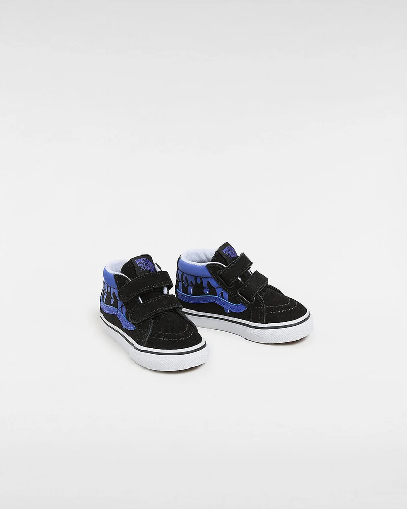VANS Sk8-Mid Reissue V-Turnschuhe für Kleinkinder – Schwarz / Blau