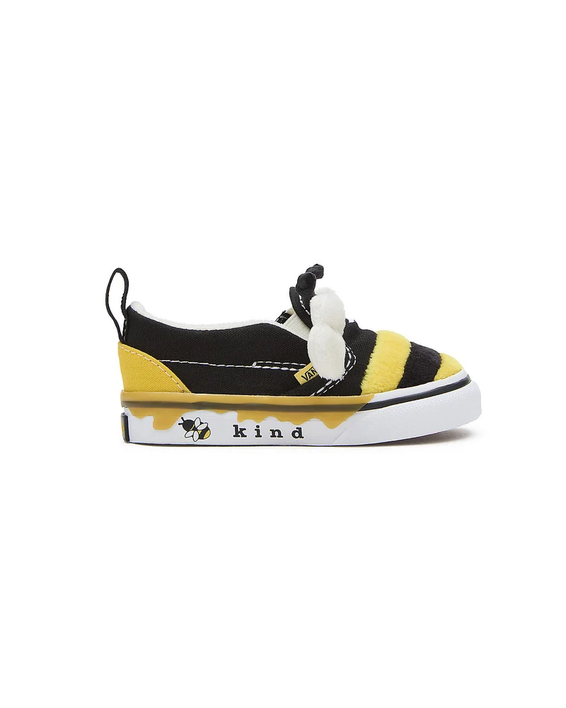 VANS Slip-on-Bee-Turnschuhe für Kleinkinder – Schwarz/Gelb