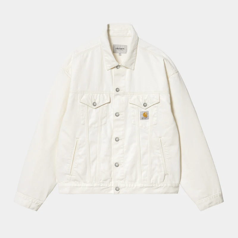 Carhartt WIP Herren Helston Jacke - Weiß gespült