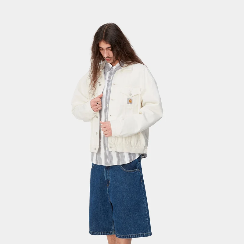 Carhartt WIP Herren Helston Jacke - Weiß gespült