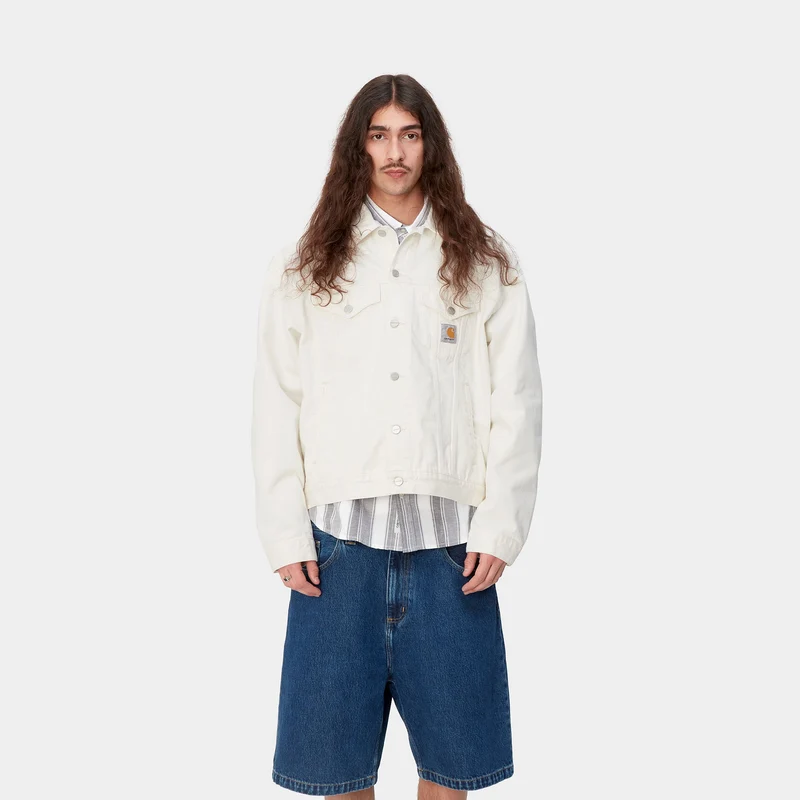 Carhartt WIP Herren Helston Jacke - Weiß gespült