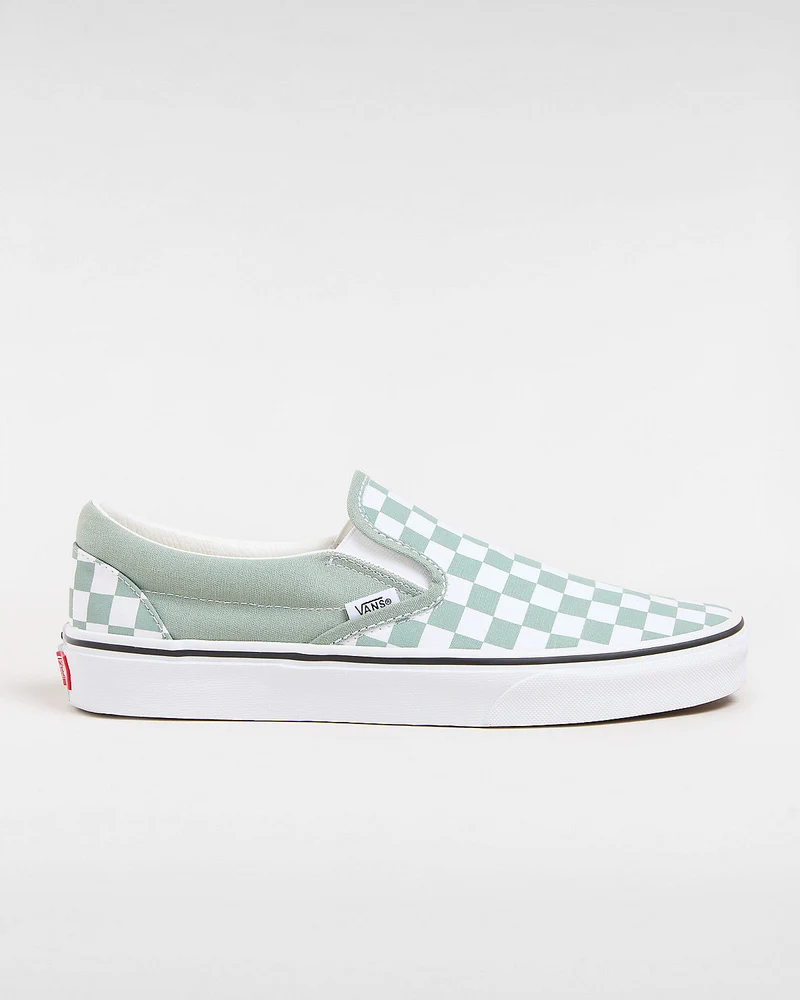 VANS Unisex Classic Slip-On Color Theory Checkerboard-Sneaker – Eisberggrün