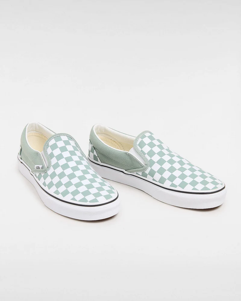 VANS Unisex Classic Slip-On Color Theory Checkerboard-Sneaker – Eisberggrün