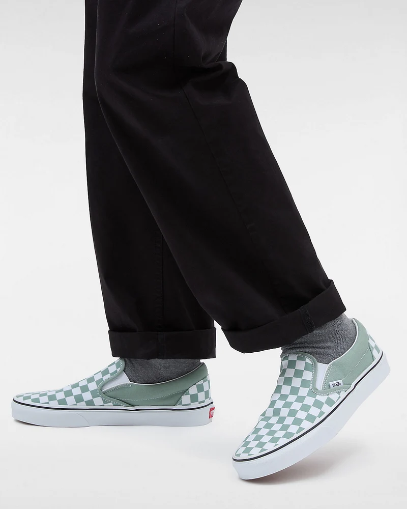 VANS Unisex Classic Slip-On Color Theory Checkerboard-Sneaker – Eisberggrün