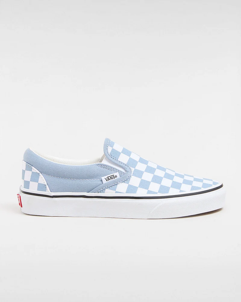 VANS Unisex Classic Slip-On Color Theory Checkerboard-Sneaker – Dusty Blue